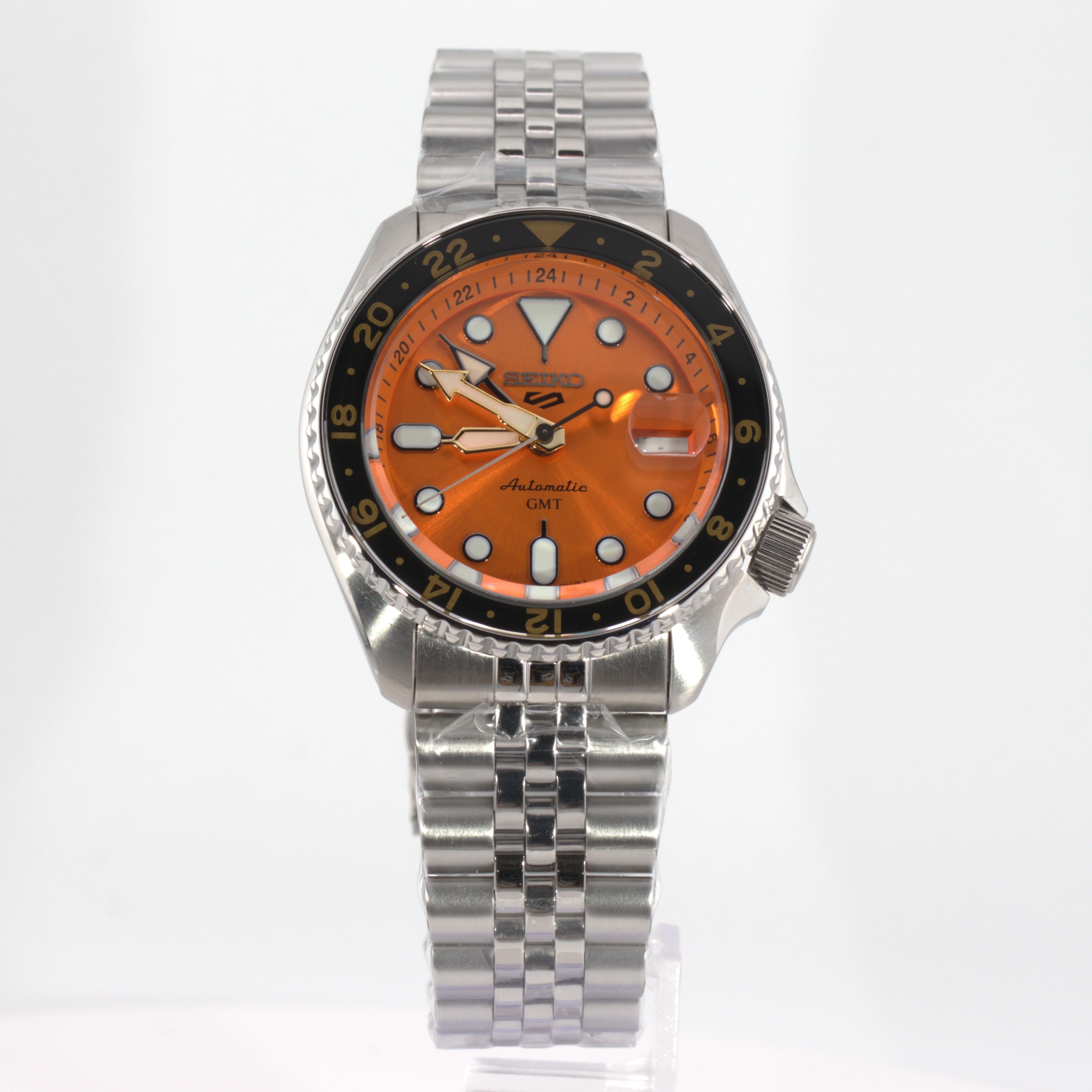 Seiko 5 Sports GMT Orange Sunray Dial SSK005K1