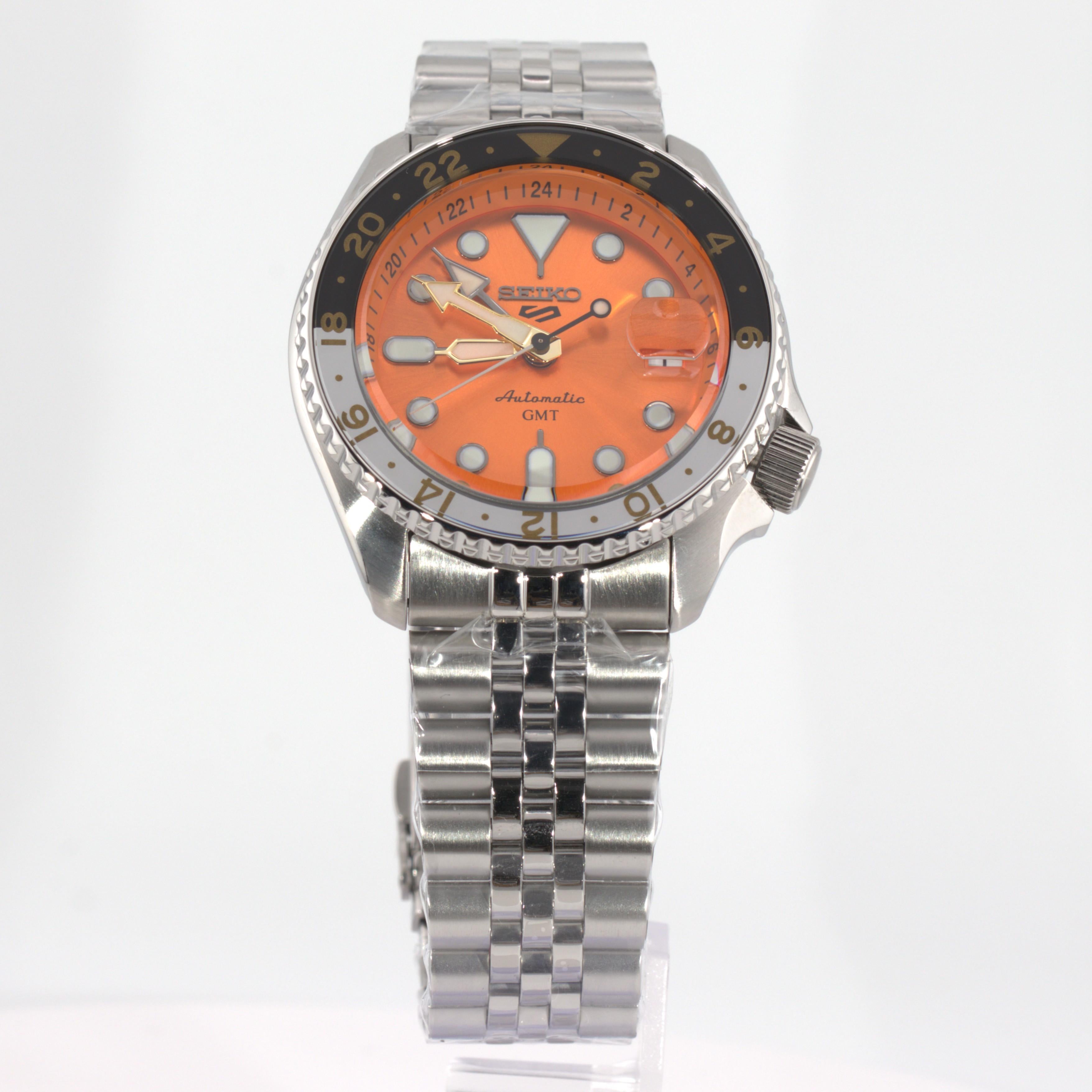 Seiko 5 Sports GMT Orange Sunray Dial SSK005K1
