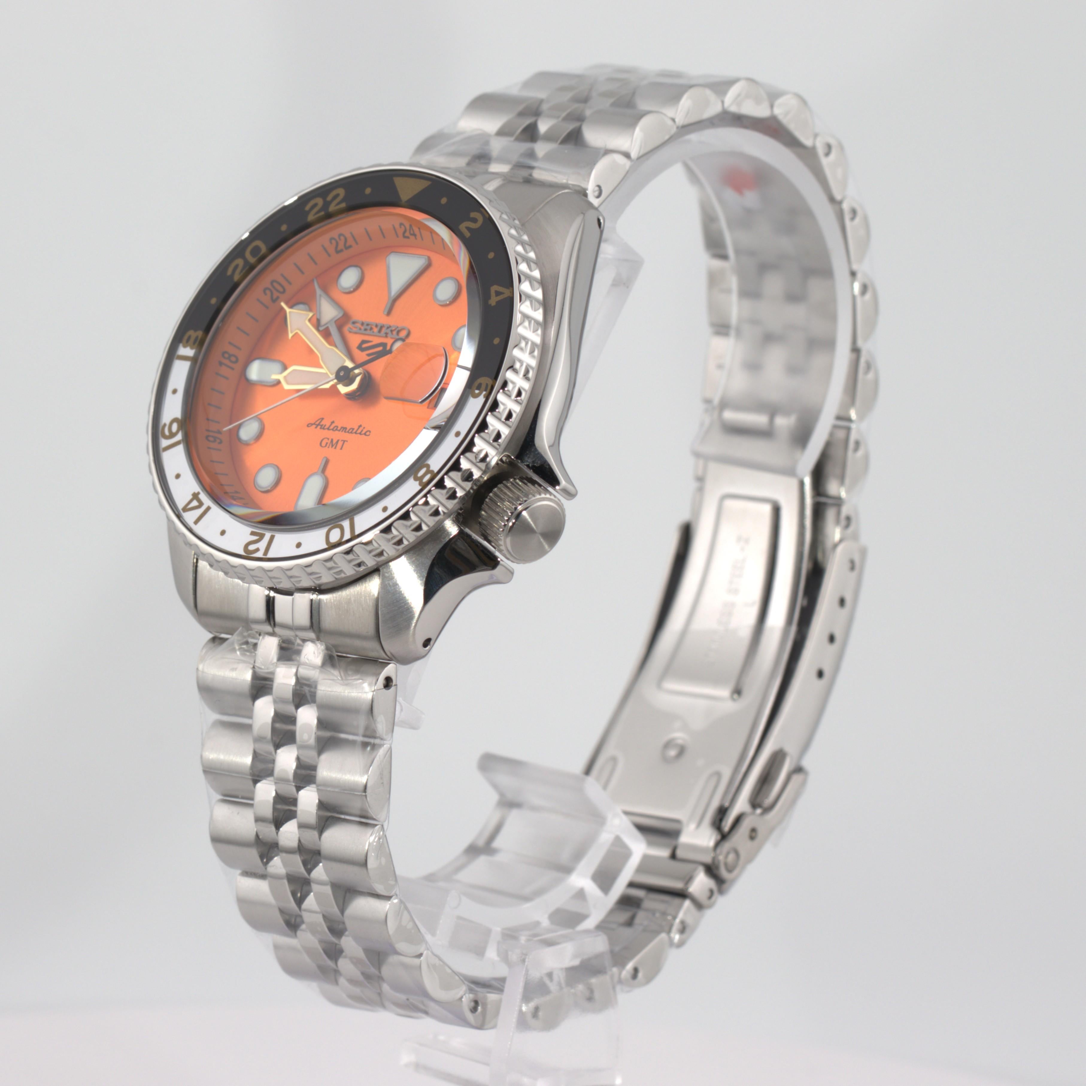 Seiko 5 Sports GMT Orange Sunray Dial SSK005K1