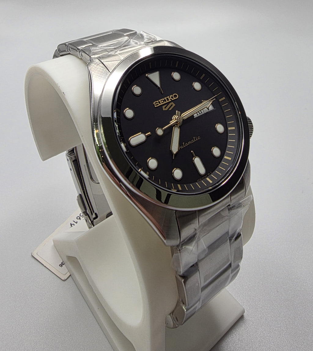 Seiko 5 Automatic Black Dial Stainless Steel Men's Watch