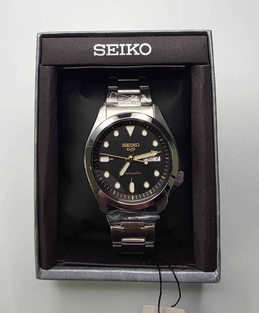 Seiko 5 Automatic Black Dial Stainless Steel Men's Watch