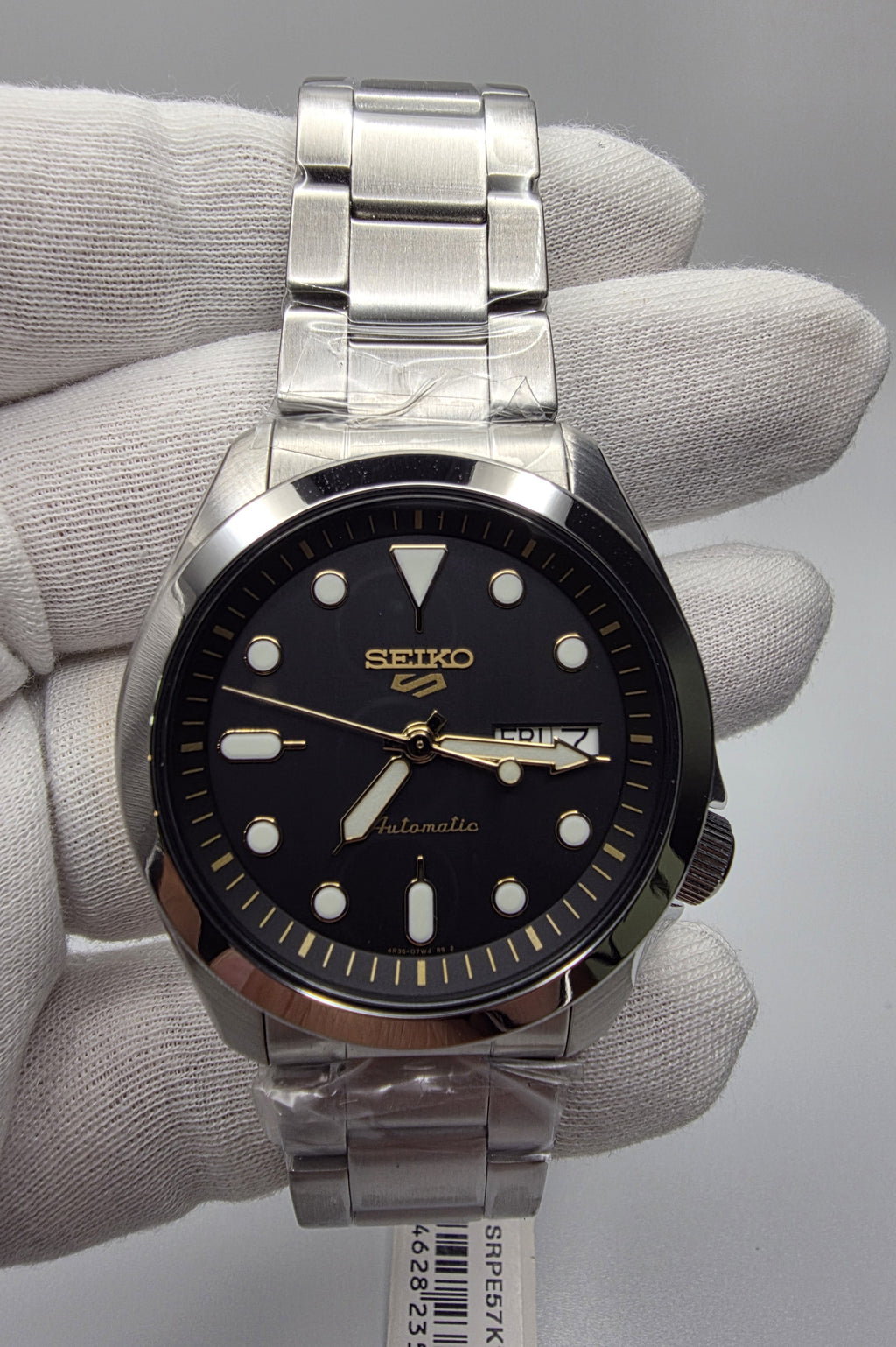 Seiko 5 Automatic Black Dial Stainless Steel Men's Watch