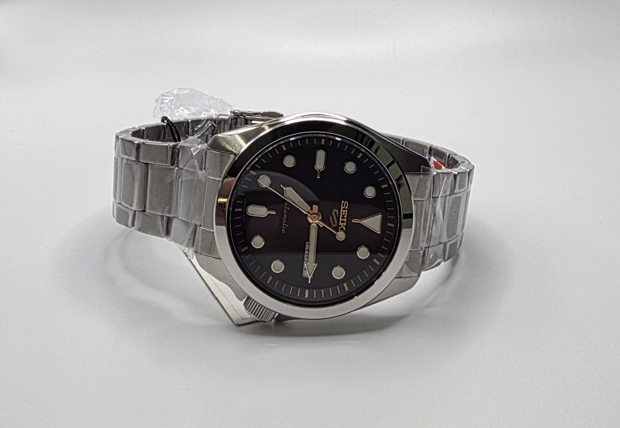 Seiko 5 Automatic Black Dial Stainless Steel Men's Watch