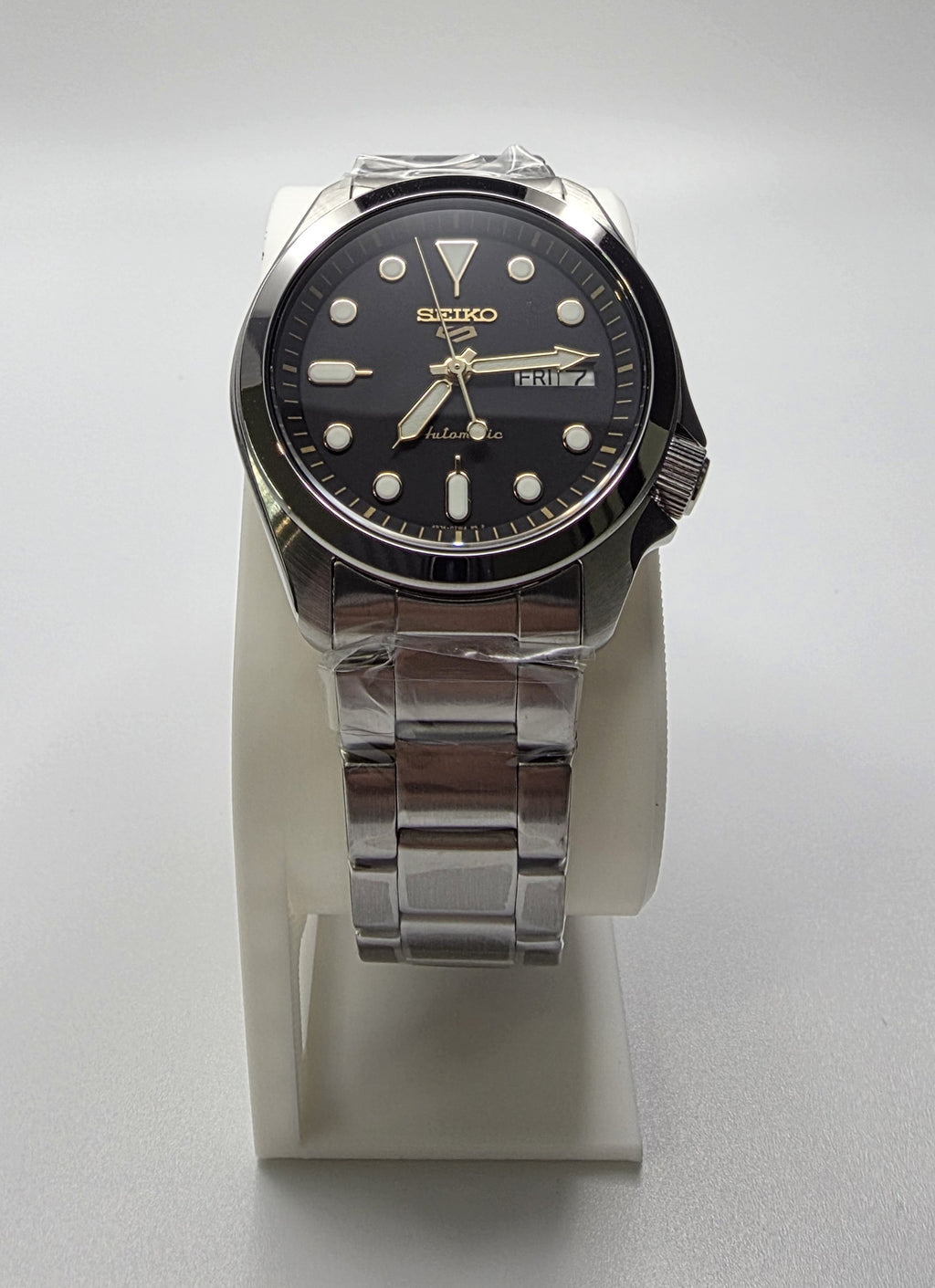 Seiko 5 Automatic Black Dial Stainless Steel Men's Watch