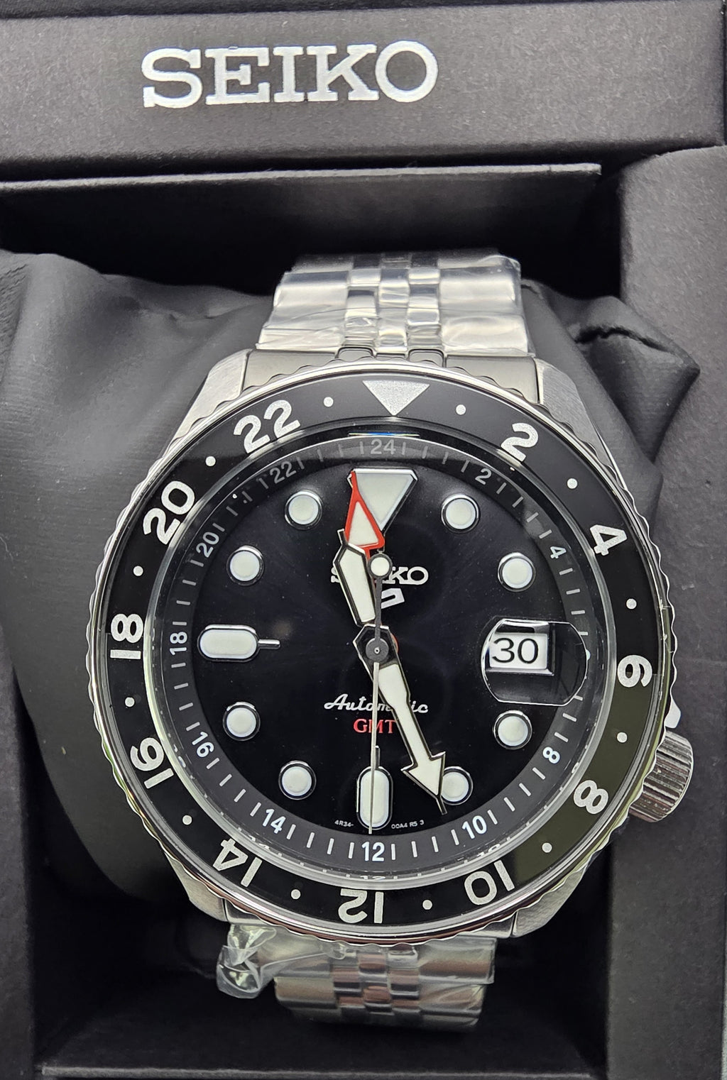 Seiko 5 Five Sports SKX GMT Automatic Watch 100m Black Dial