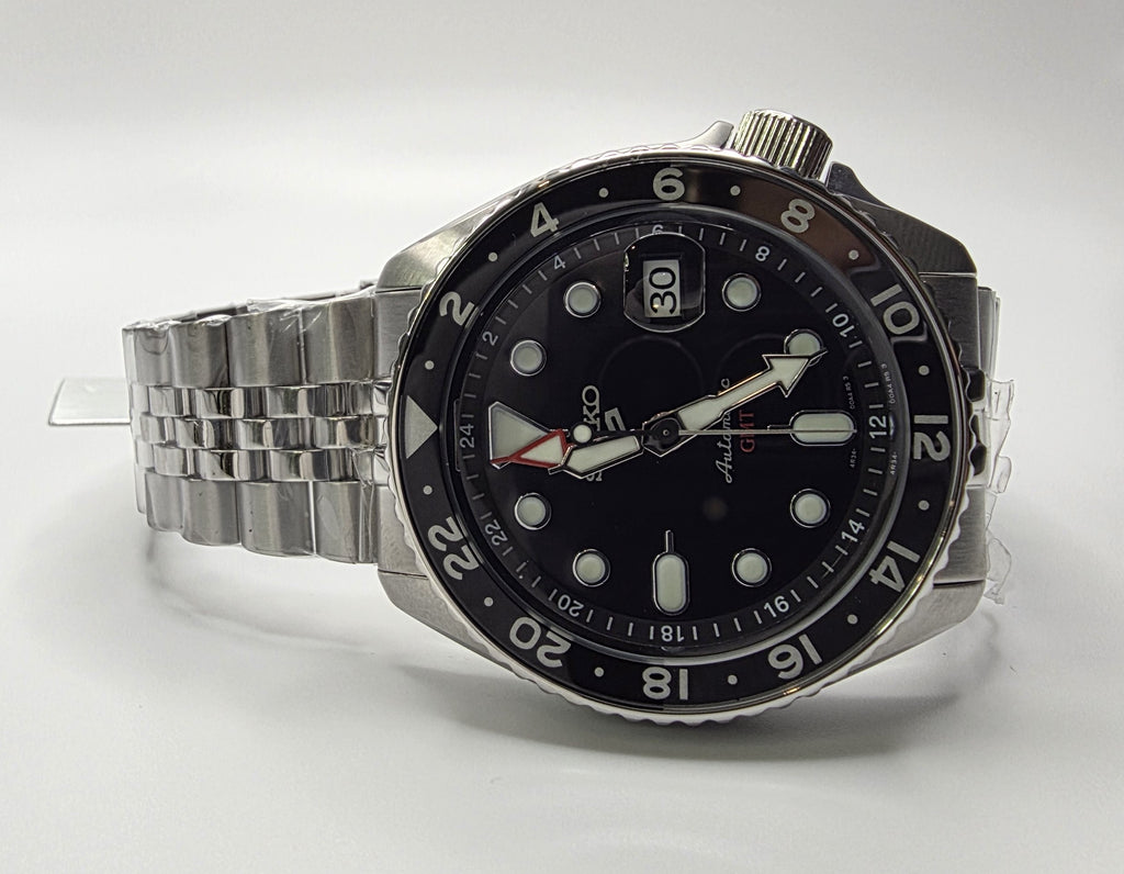 Seiko 5 Five Sports SKX GMT Automatic Watch 100m Black Dial