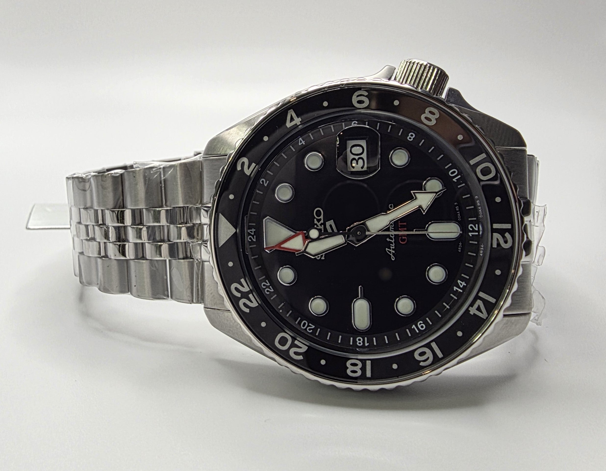 Seiko 5 Five Sports SKX GMT Automatic Watch 100m Black Dial