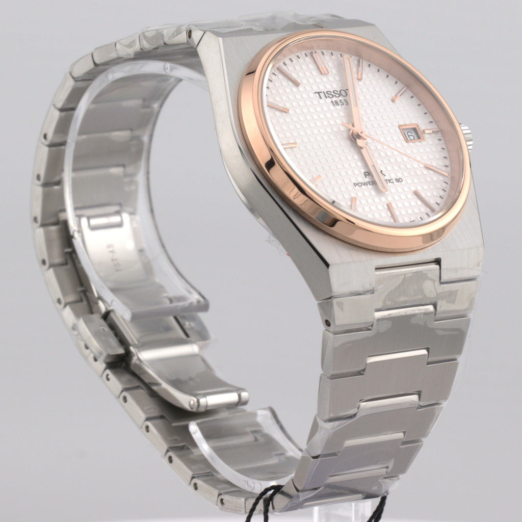 Tissot PRX Powermatic 80 - Silver dial rose accent watch ( T137.407.21.031.00 ).