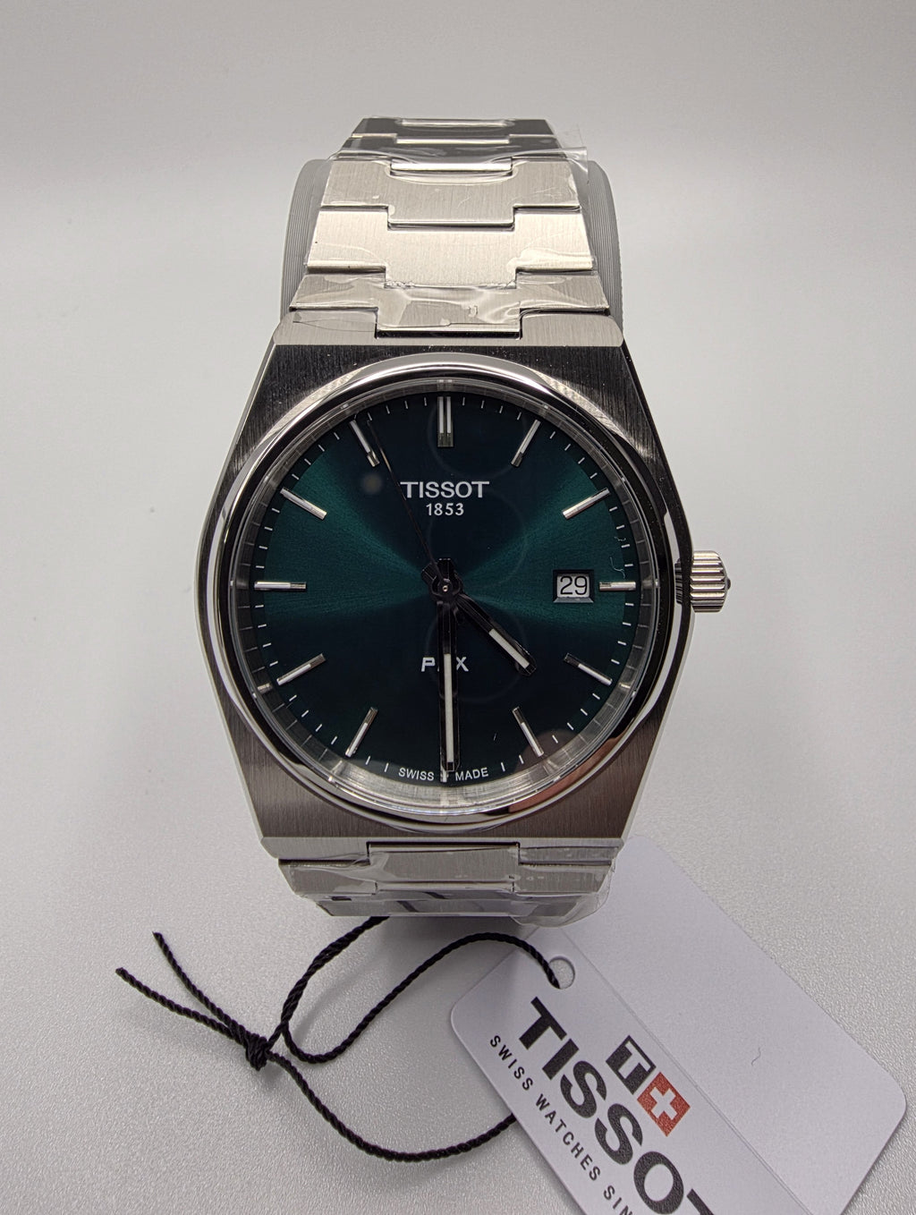 Tissot PRX Green Dial 316L Stainless Steel Men's Quartz Watch T137.410.11.091.00