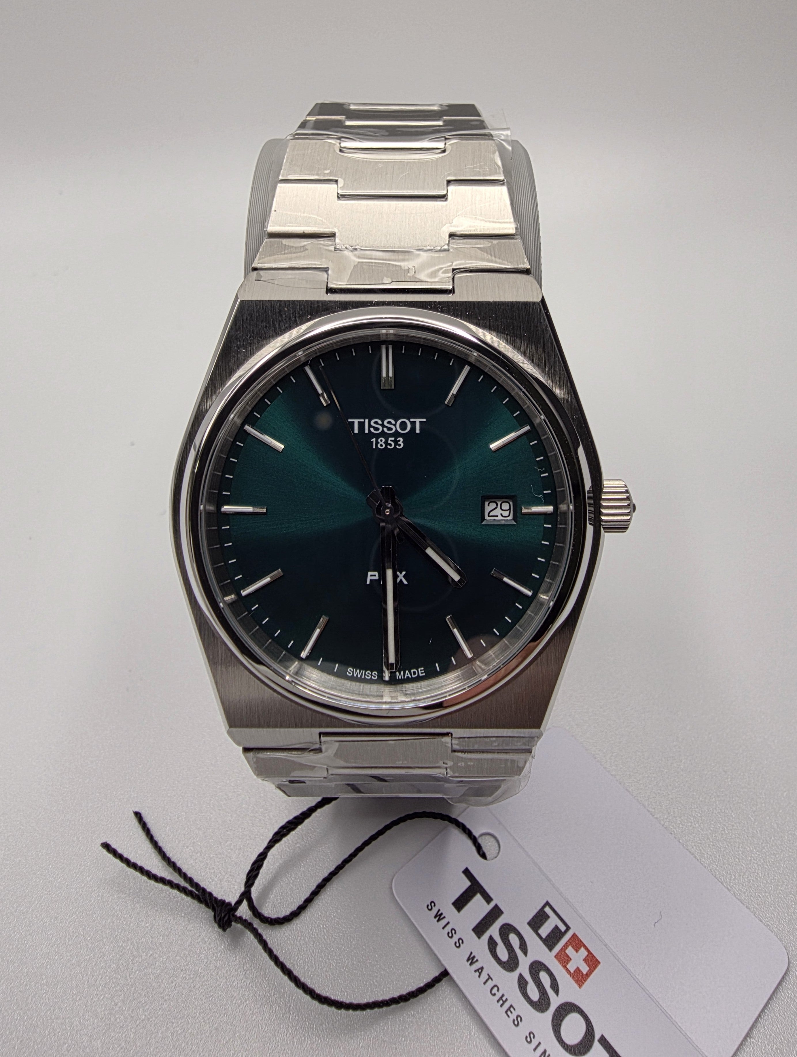 Tissot PRX Green Dial 316L Stainless Steel Men's Quartz Watch T137.410.11.091.00
