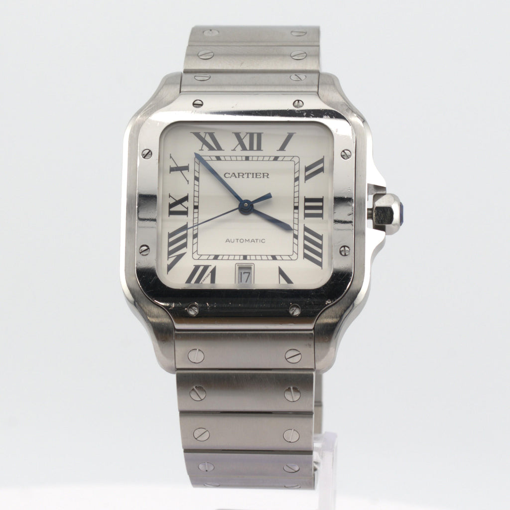 2021 Cartier Santos de Cartier Silver Opaline Dial WSSA0018
