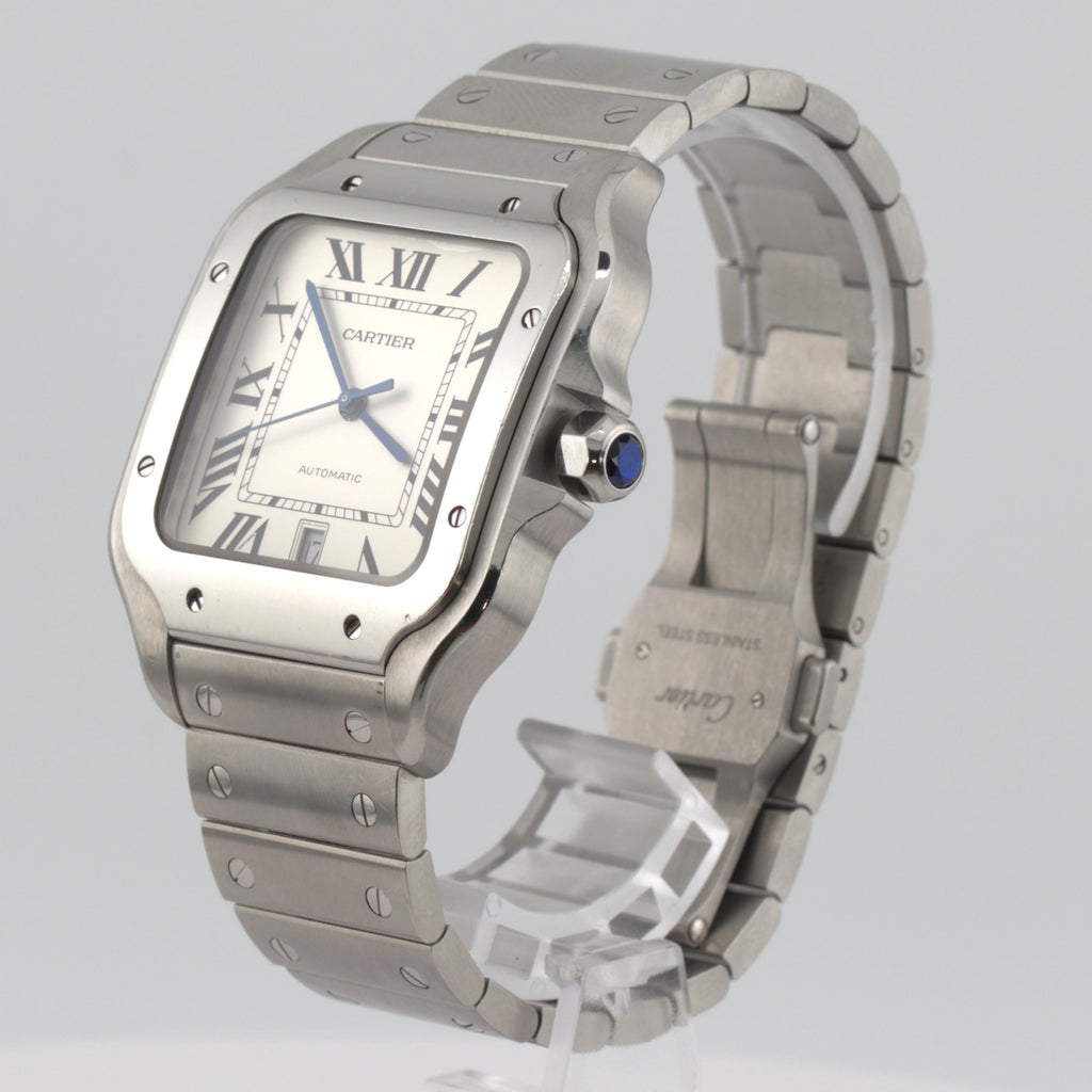 2021 Cartier Santos de Cartier Silver Opaline Dial WSSA0018