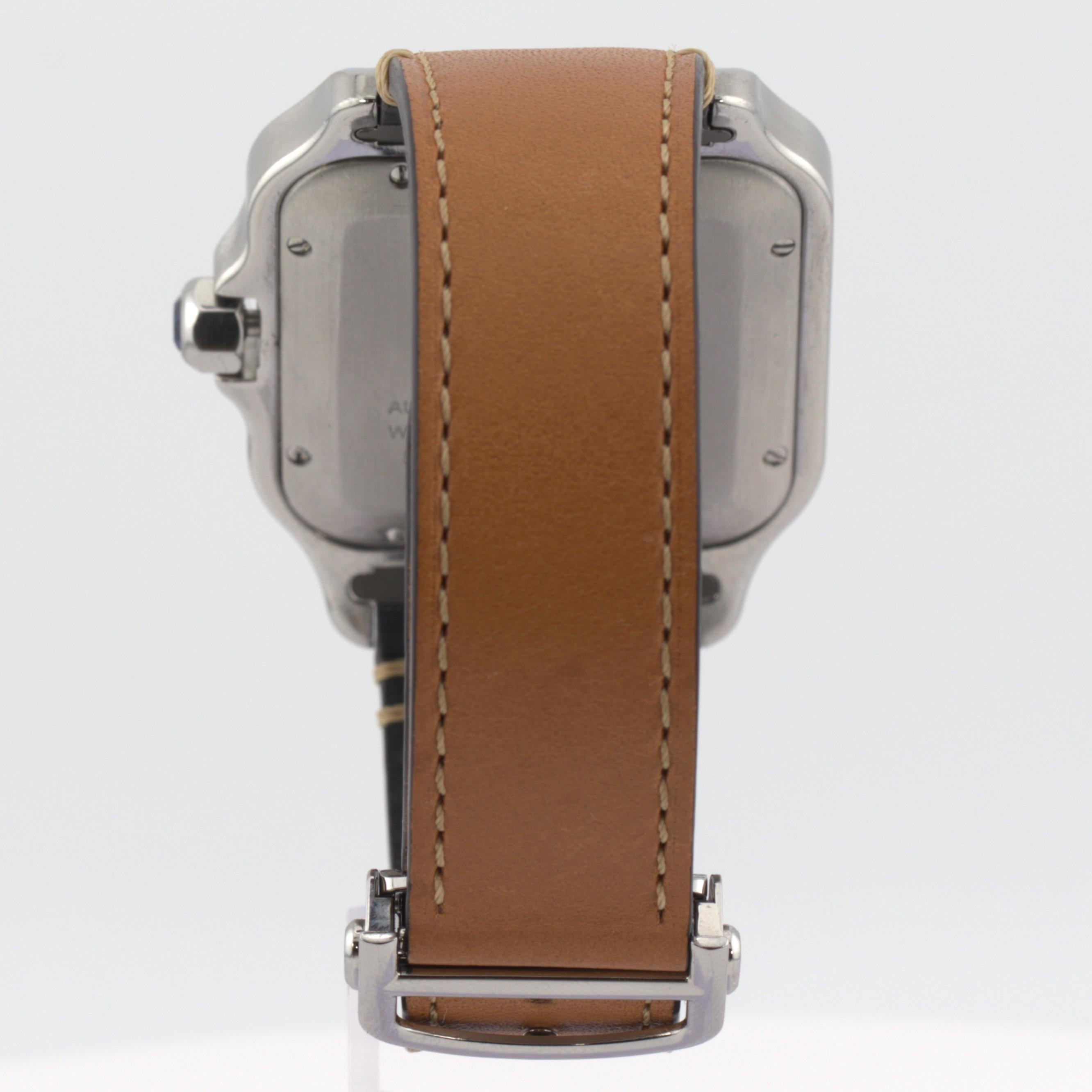 2021 Cartier Santos de Cartier Silver Opaline Dial WSSA0018