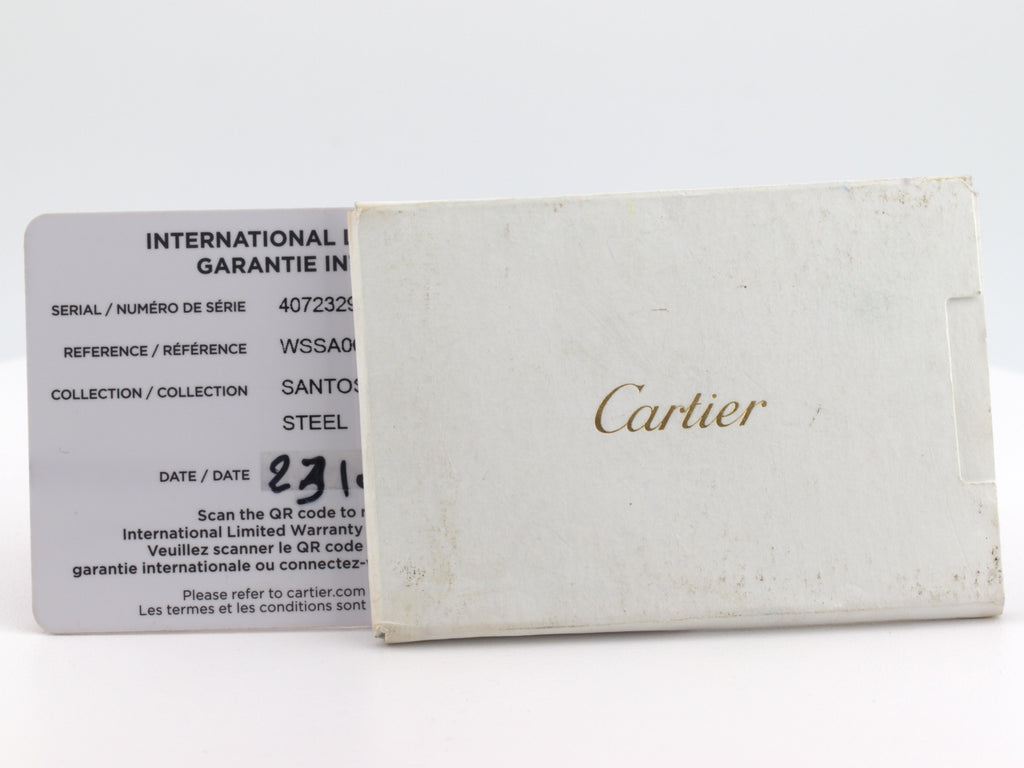 2021 Cartier Santos de Cartier Silver Opaline Dial WSSA0018
