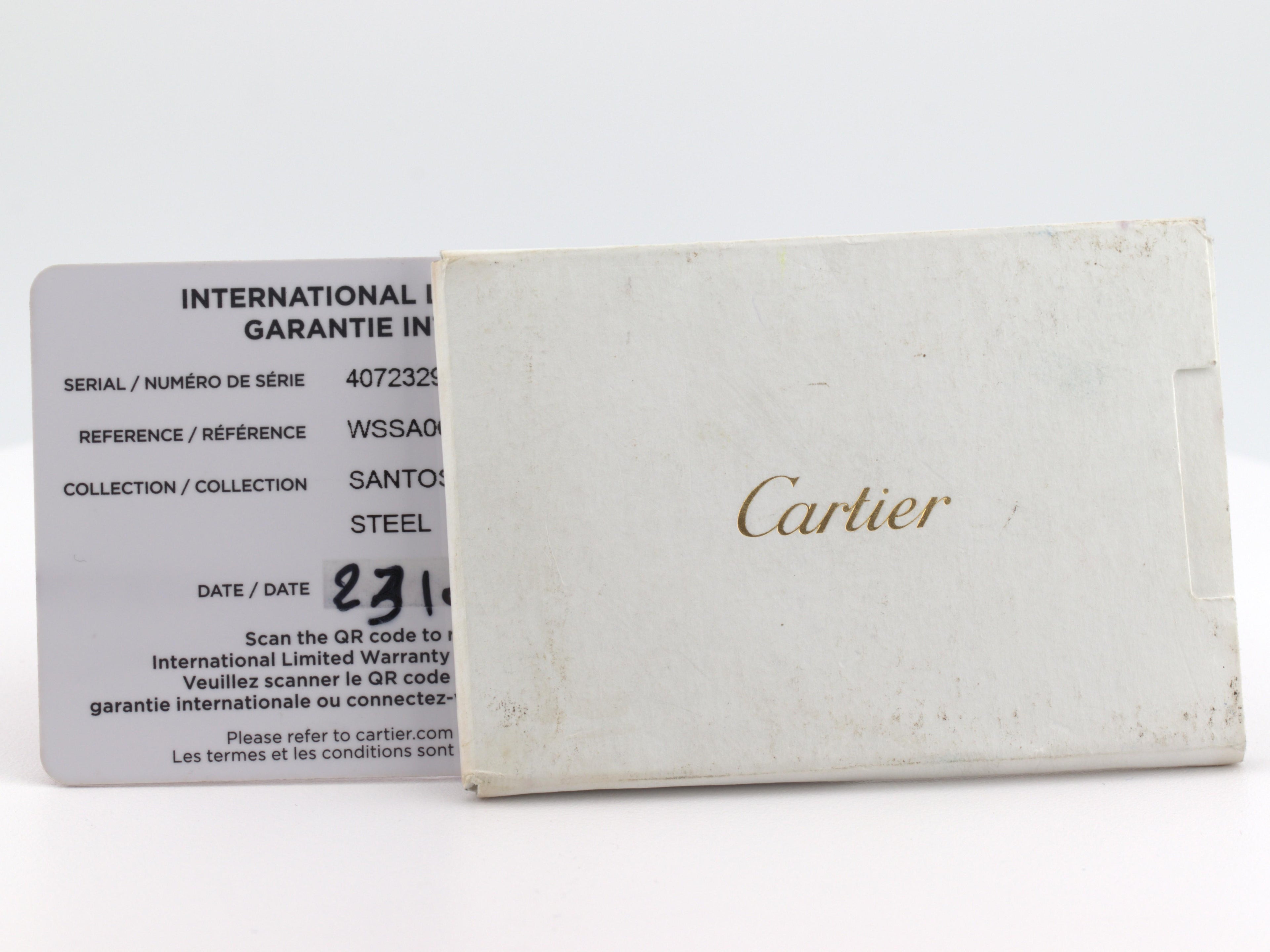 2021 Cartier Santos de Cartier Silver Opaline Dial WSSA0018