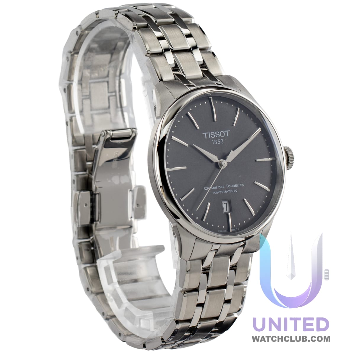 Tissot Chemin des Tourelles Powermatic 80 Grey Dial 39mm T1398071106100
