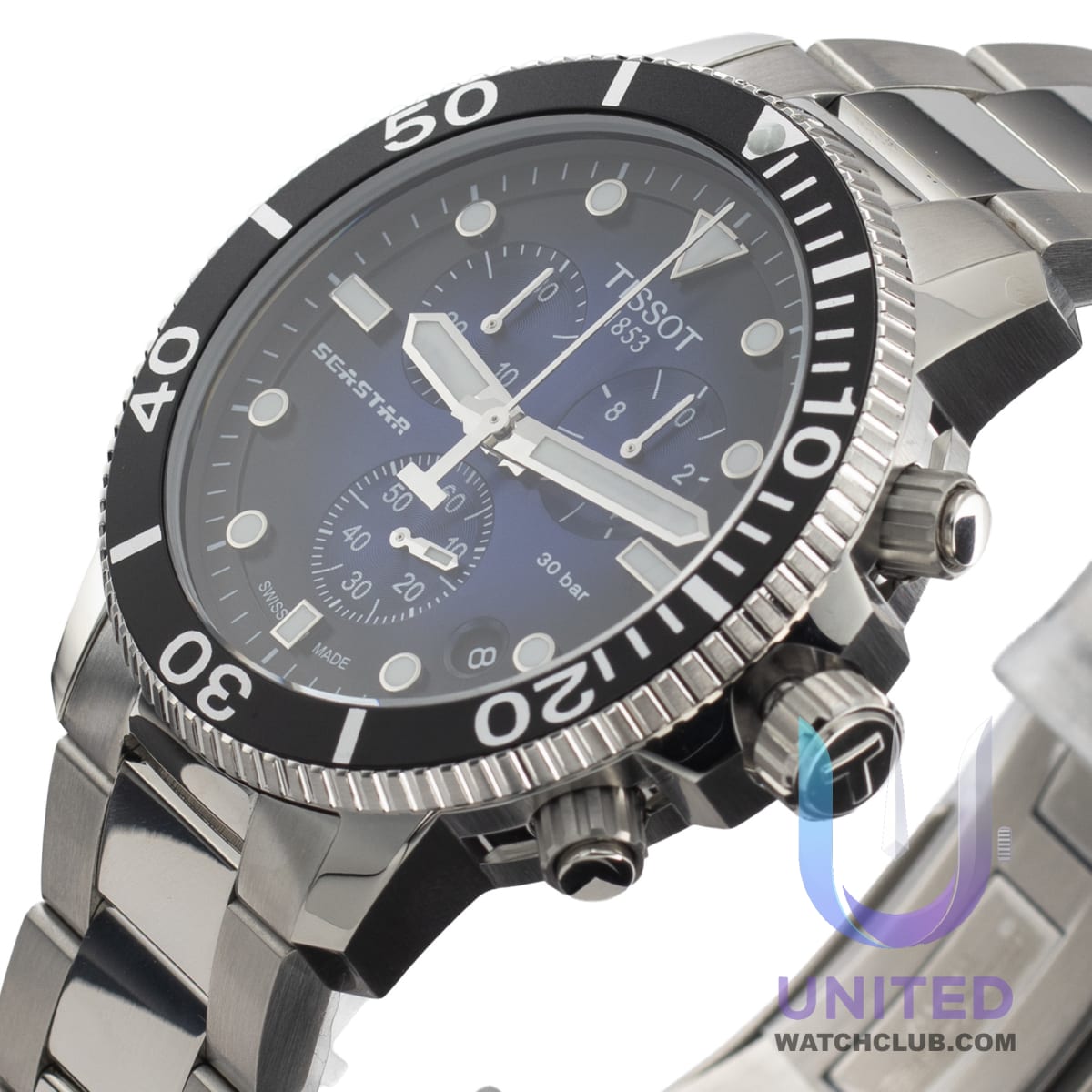 Tissot Seastar 1000 Chronograph Blue Dial 45.5mm T120.417.11.041.01 — Pre-Owned - Excellent