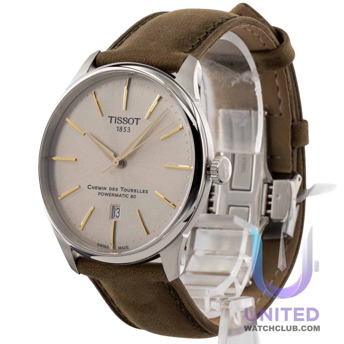 Tissot Chemin des Tourelles Powermatic 80 Beige Dial 42mm T1394071626100