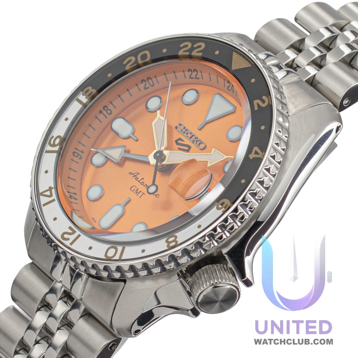 Seiko 5 Sports GMT Esfera Naranja 42.5mm SSK005K1