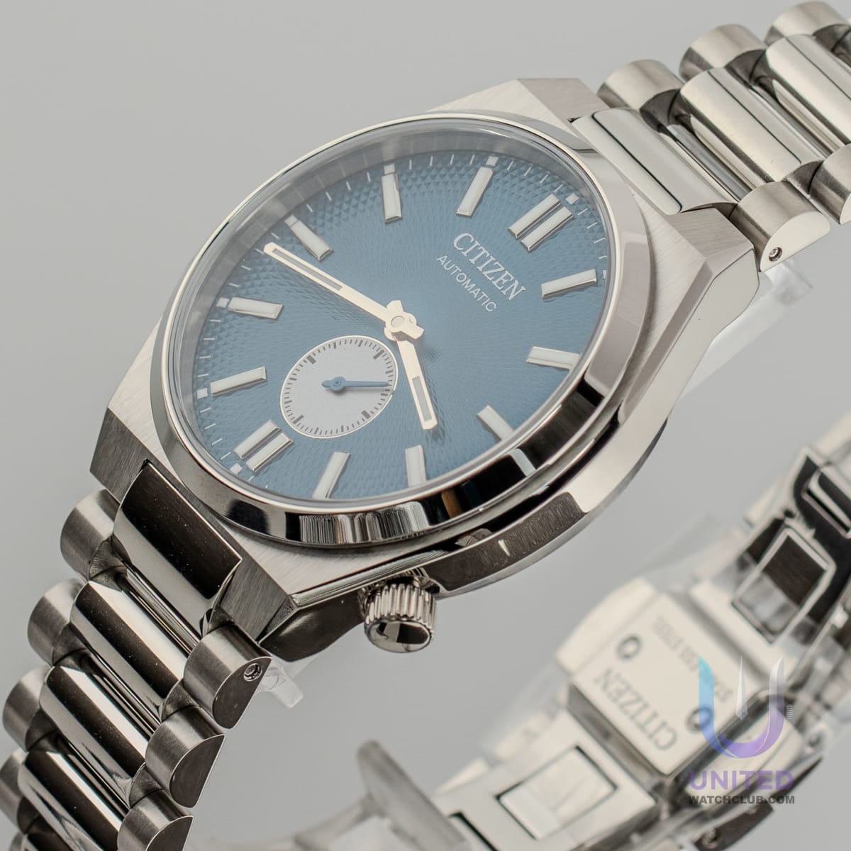 Citizen Tsuyosa automatic watch with blue dial and silver-tone stainless steel bracelet