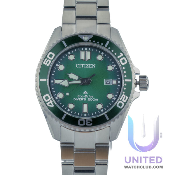 Citizen Promaster Eco-Drive Diver Green Dial 40.6mm BN0269-50W