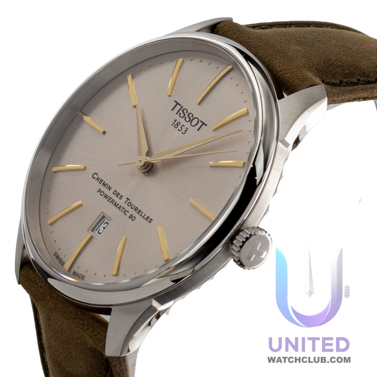 Tissot Chemin des Tourelles Powermatic 80 Beige Dial 42mm T1394071626100