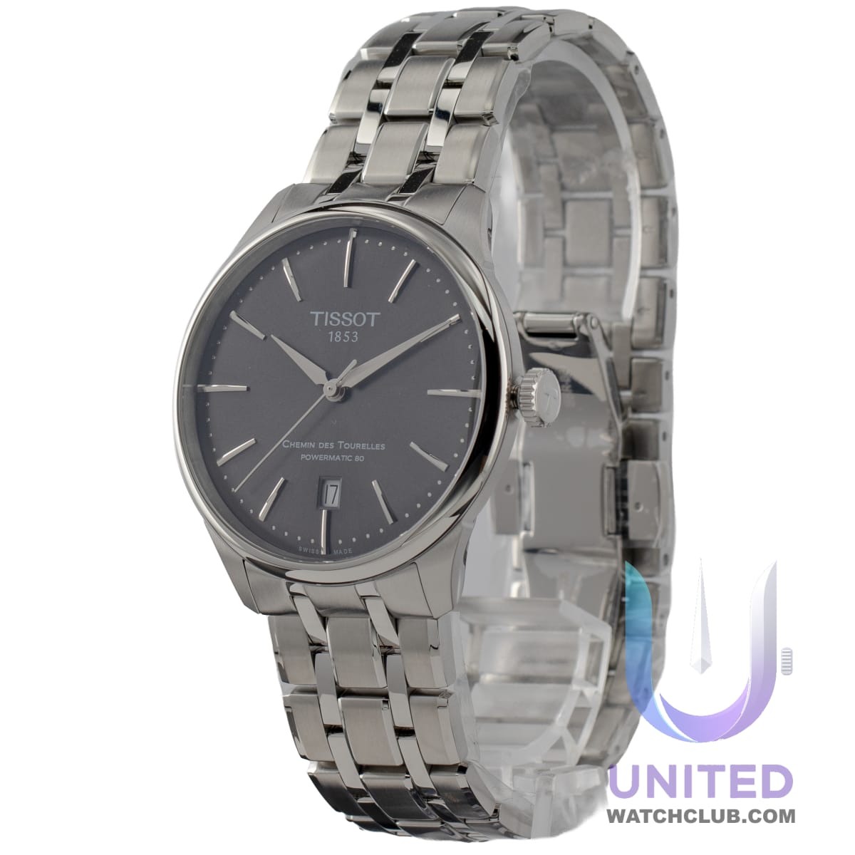 Tissot Chemin des Tourelles Powermatic 80 Grey Dial 39mm T1398071106100