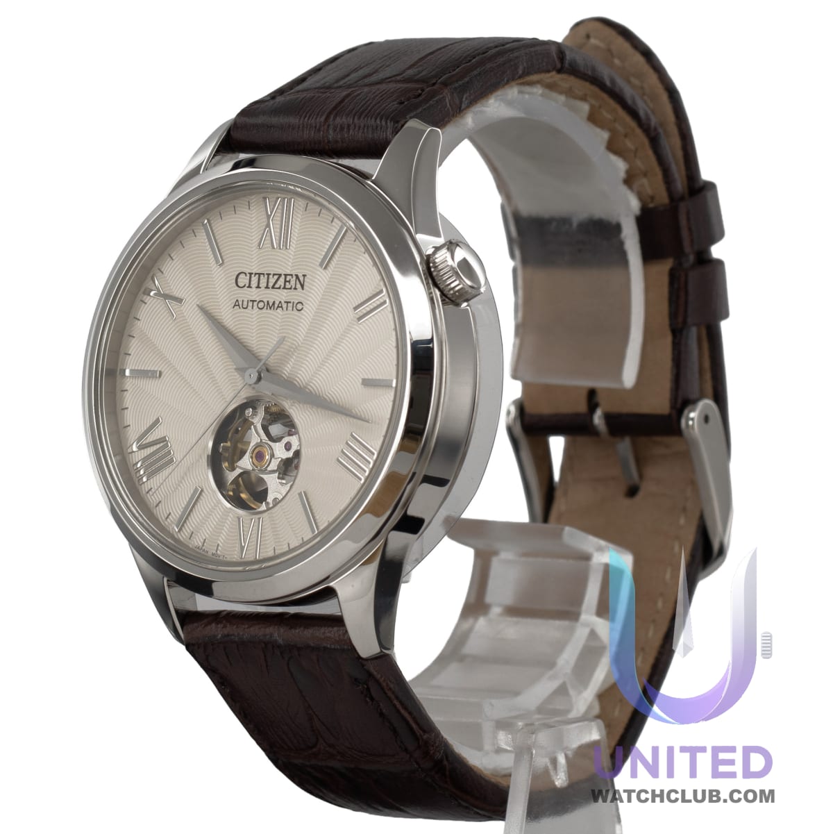 Citizen Mechanical Open Heart White Dial 40mm NH9130-17A