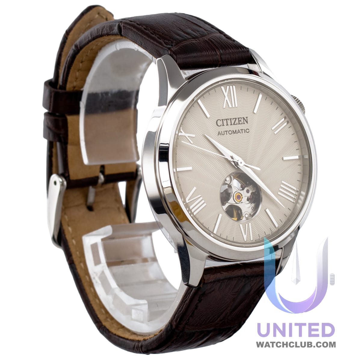 Citizen Mechanical Open Heart White Dial 40mm NH9130-17A