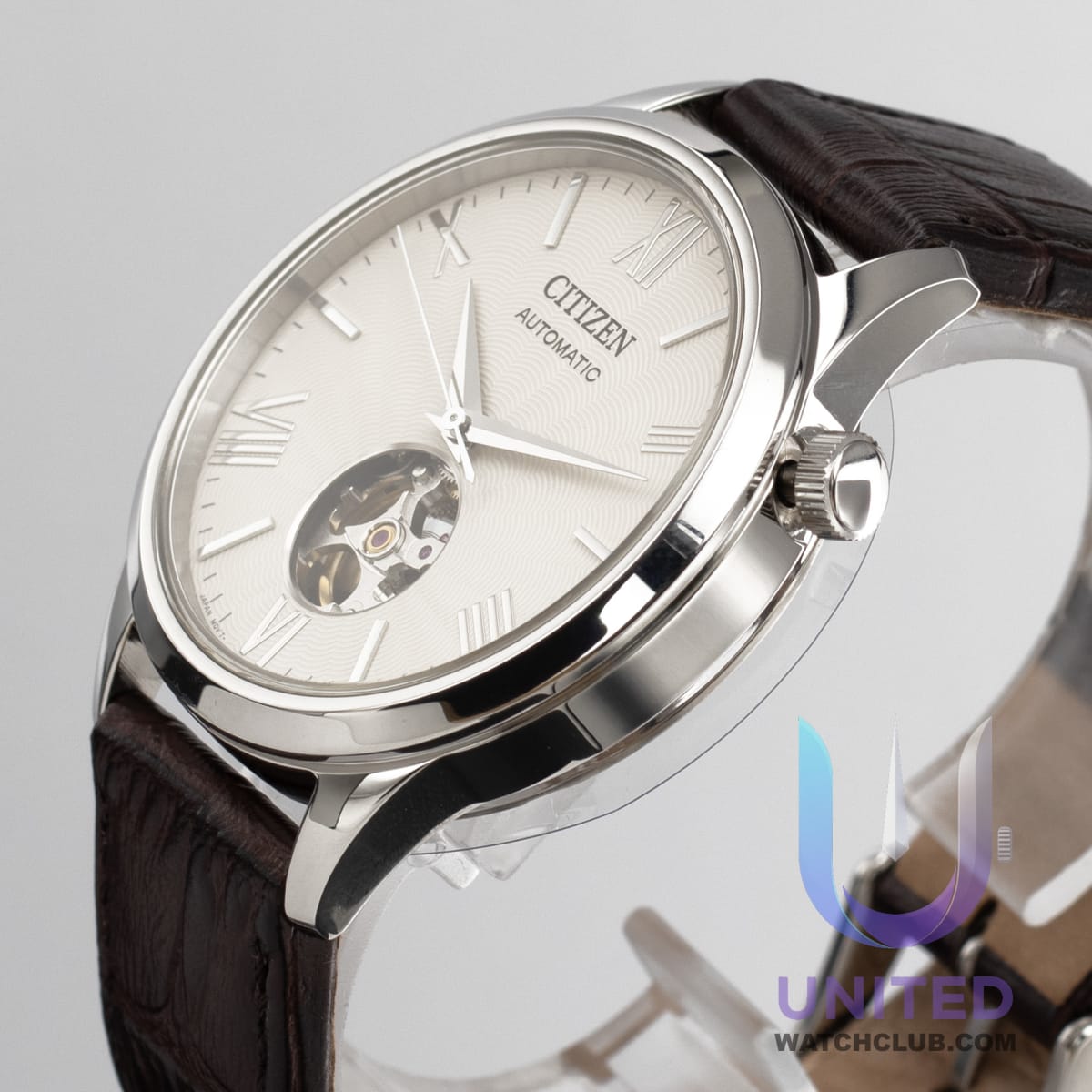 Citizen Mechanical Open Heart White Dial 40mm NH9130-17A