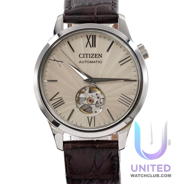 Citizen Mechanical Open Heart White Dial 40mm NH9130-17A