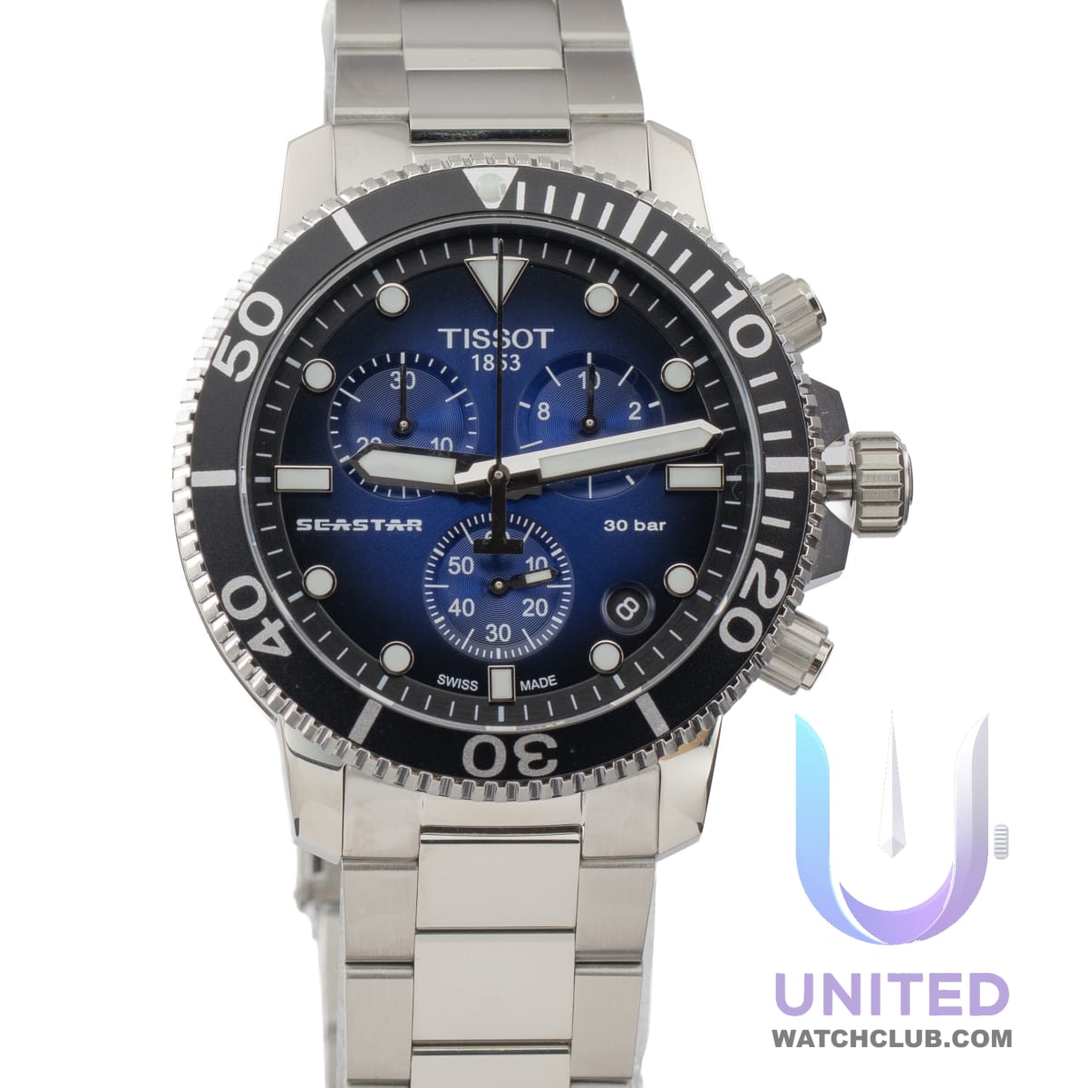Tissot Seastar 1000 Chronograph Blue Dial 45.5mm T120.417.11.041.01 — Pre-Owned - Excellent