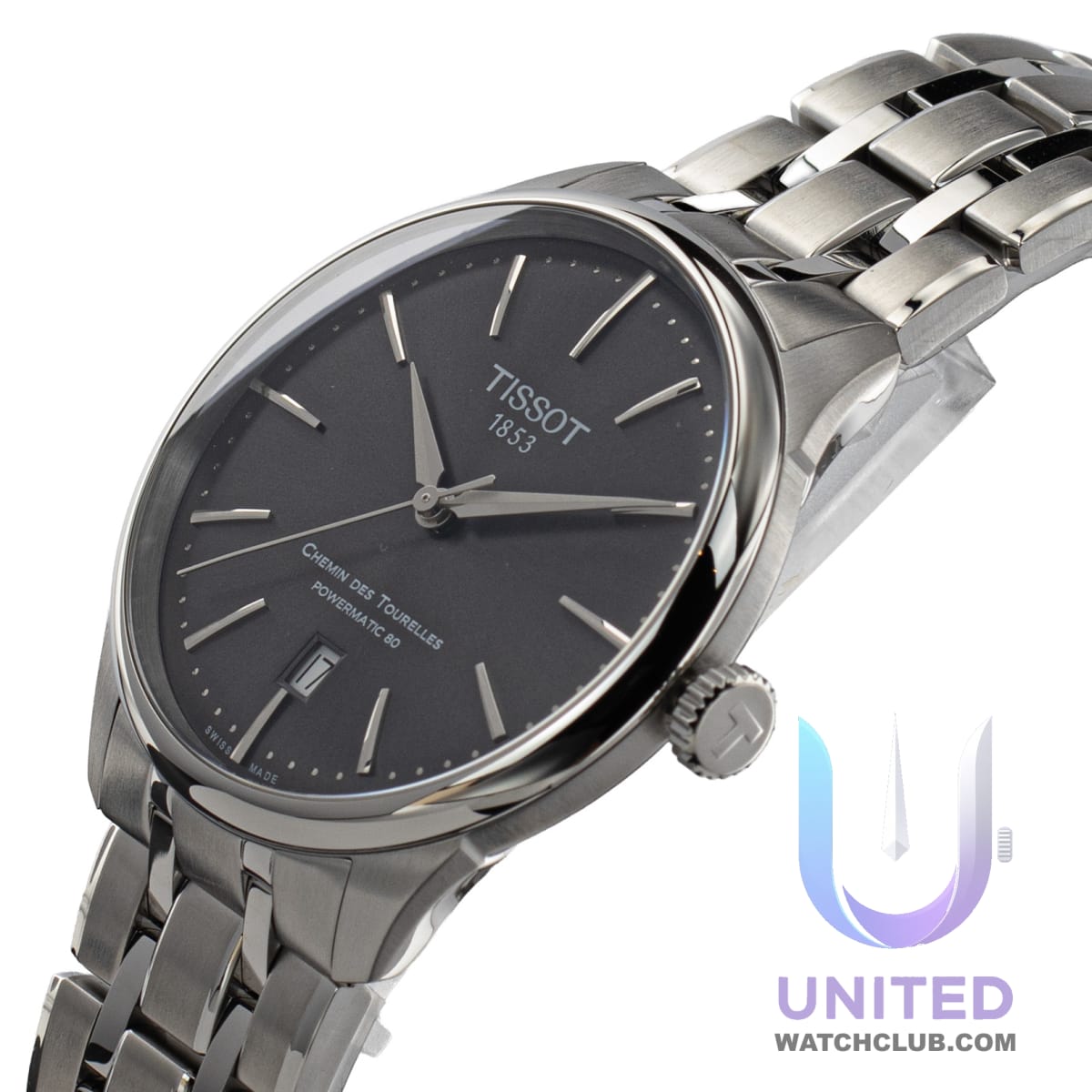 Tissot Chemin des Tourelles Powermatic 80 Grey Dial 39mm T1398071106100