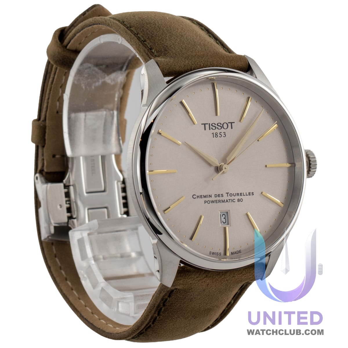 Tissot Chemin des Tourelles Powermatic 80 Beige Dial 42mm T1394071626100