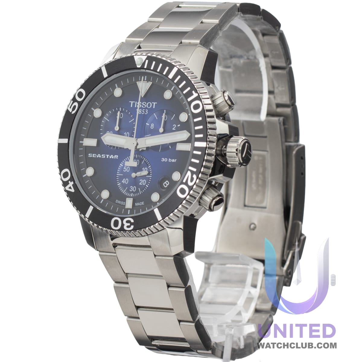 Tissot Seastar 1000 Chronograph Blue Dial 45.5mm T120.417.11.041.01 — Pre-Owned - Excellent