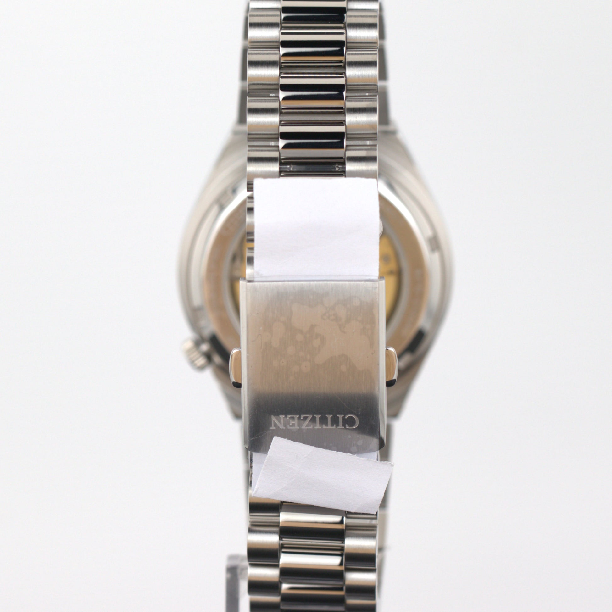 Citizen Tsuyosa automatic men's watch NJ0150-81Z showcasing the stainless steel bracelet and case.