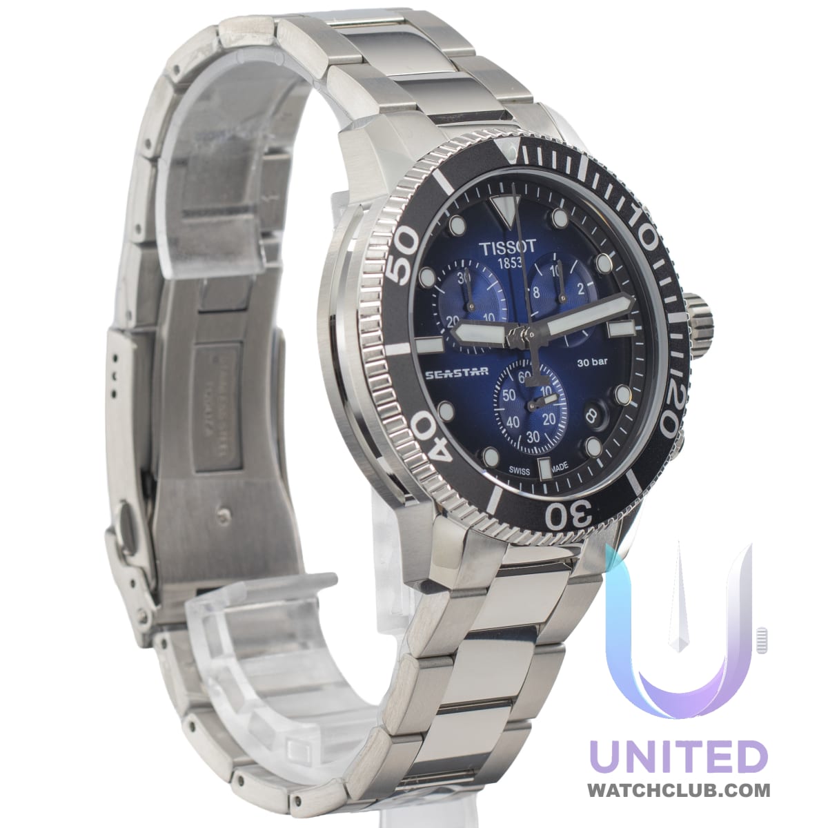 Tissot Seastar 1000 Chronograph Blue Dial 45.5mm T120.417.11.041.01 — Pre-Owned - Excellent