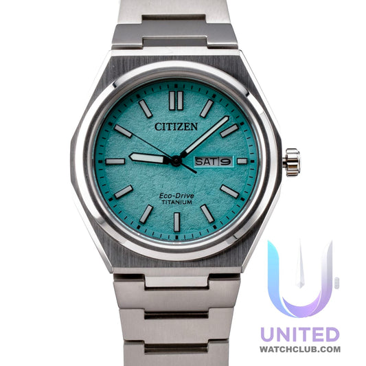 Citizen Zenshin Super Titanium Esfera Turquesa 39mm AW0130-85M